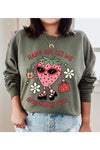 Strawberry Shopping Graphic Fleece Sweatshirts - Whatever You Like Shop