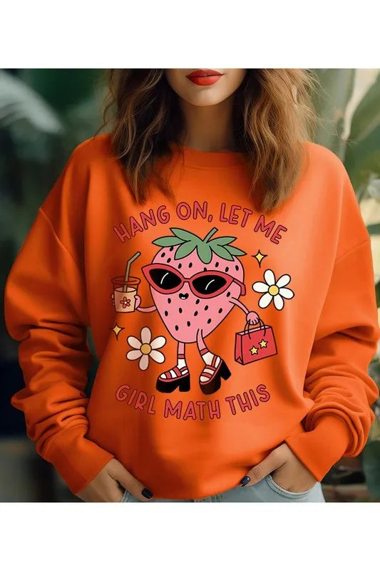 Strawberry Shopping Graphic Fleece Sweatshirts - Whatever You Like Shop