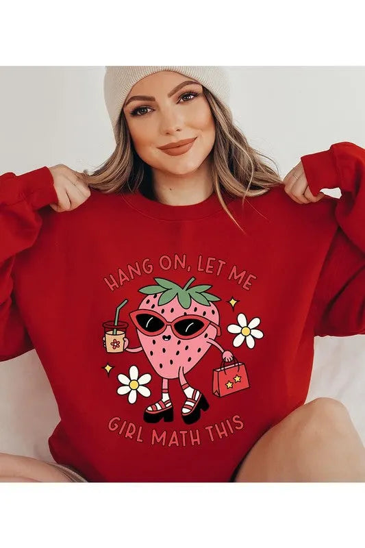 Strawberry Shopping Graphic Fleece Sweatshirts - Whatever You Like Shop