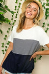 Stripe Color Block Tunic Top - Whatever You Like Shop