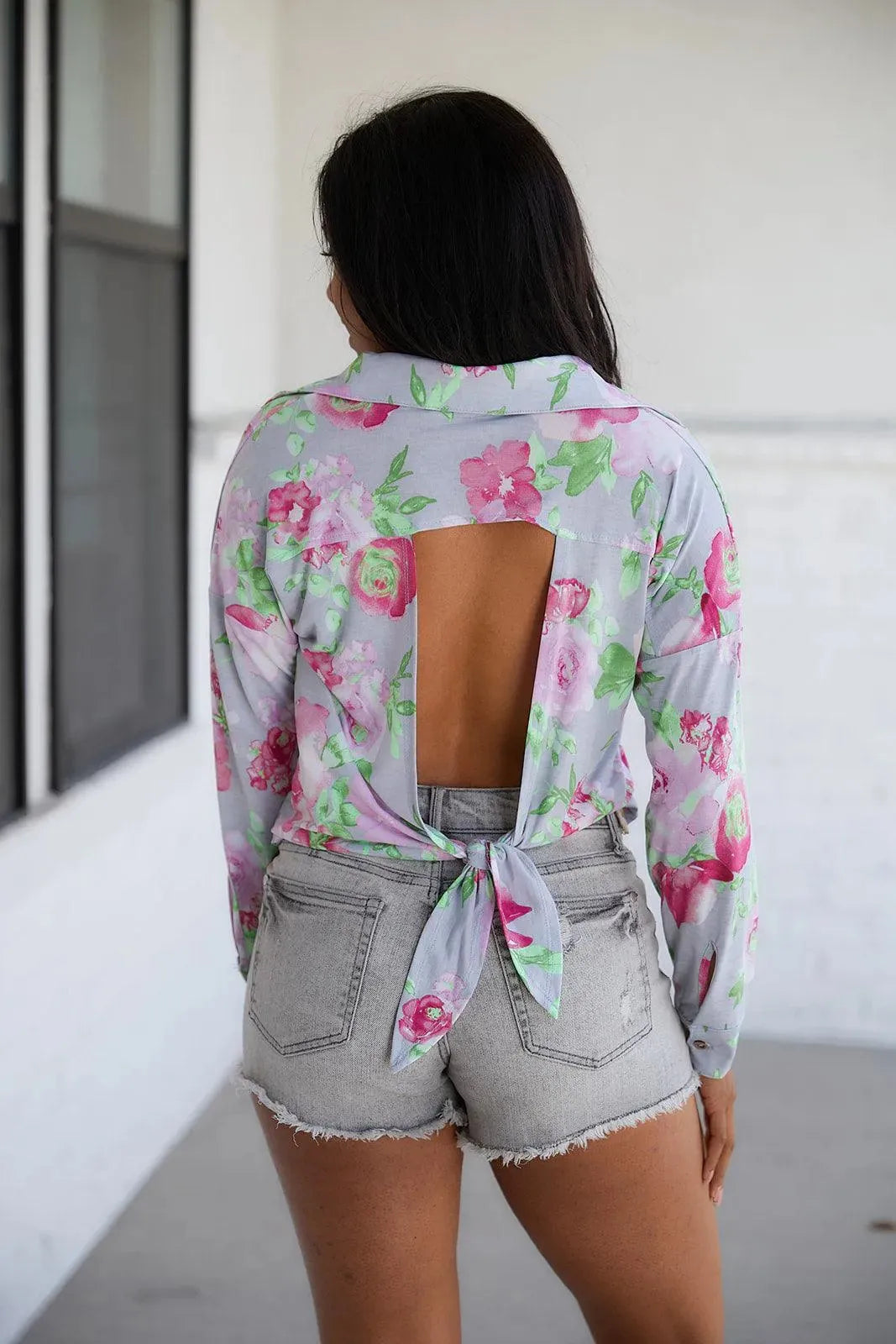 Thinking On It Open Back Floral Top - Whatever You Like Shop