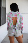 Thinking On It Open Back Floral Top - Whatever You Like Shop