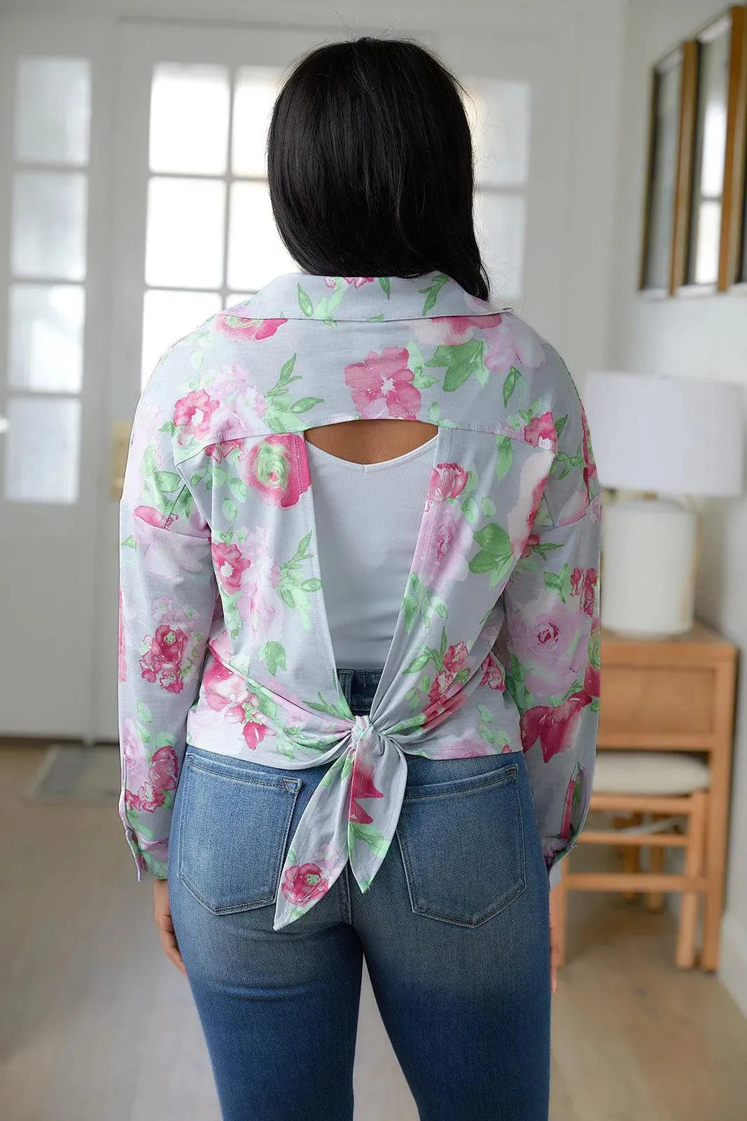 Thinking On It Open Back Floral Top - Whatever You Like Shop