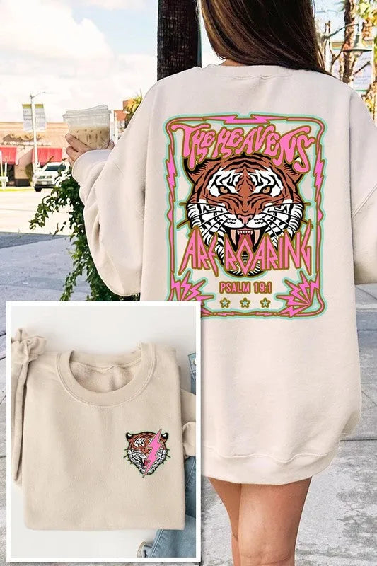 Tiger Graphic Fleece Sweatshirts - Whatever You Like Shop