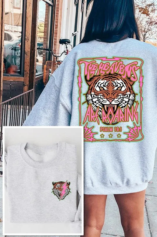 Tiger Graphic Fleece Sweatshirts - Whatever You Like Shop