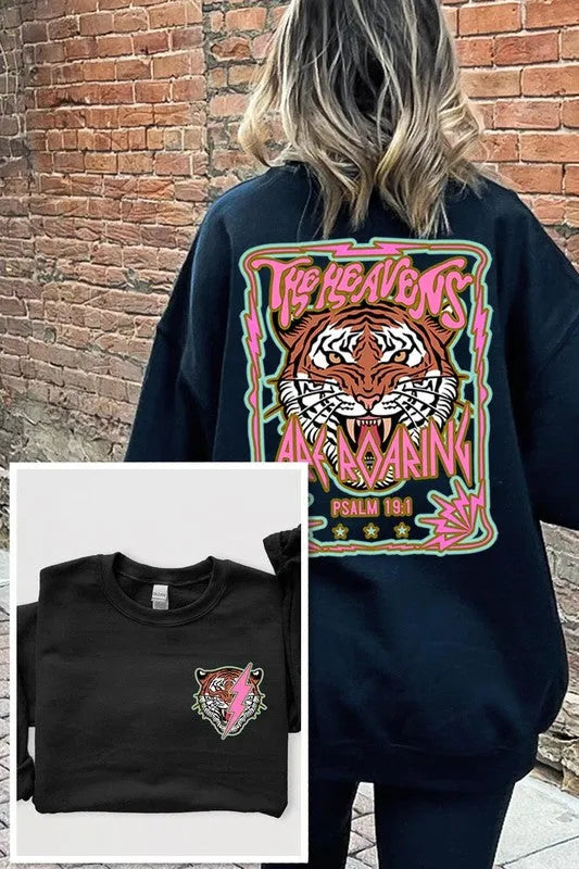 Tiger Graphic Fleece Sweatshirts - Whatever You Like Shop