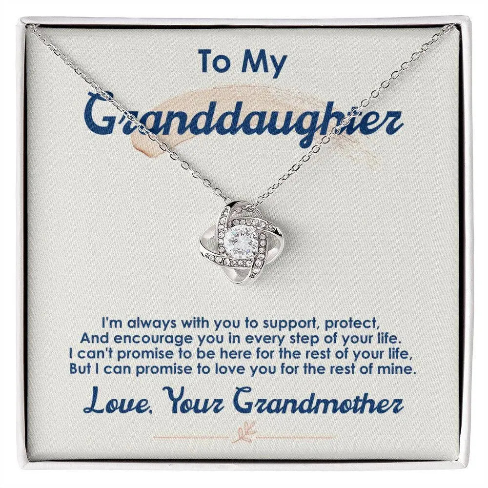 To My Granddaughter, I Love You For The Rest Of My Life - Love Knot Necklace - Whatever You Like Shop