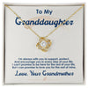 To My Granddaughter, I Love You For The Rest Of My Life - Love Knot Necklace - Whatever You Like Shop