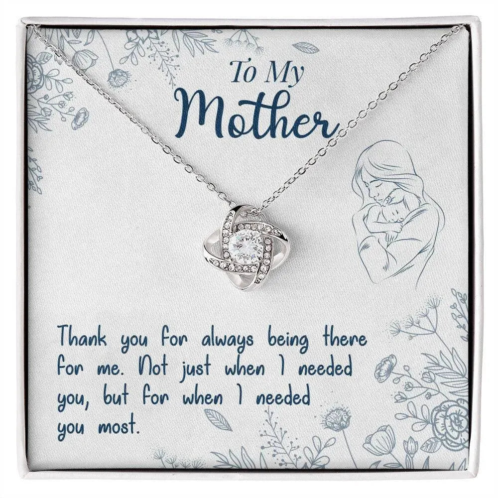 To My Mother, Thank You For Always Being There - Love Knot Necklace - Whatever You Like Shop