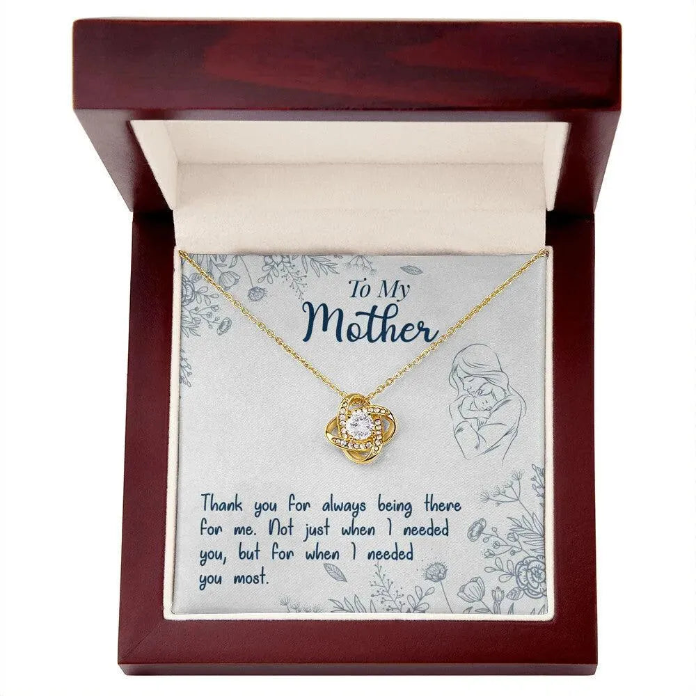 To My Mother, Thank You For Always Being There - Love Knot Necklace - Whatever You Like Shop