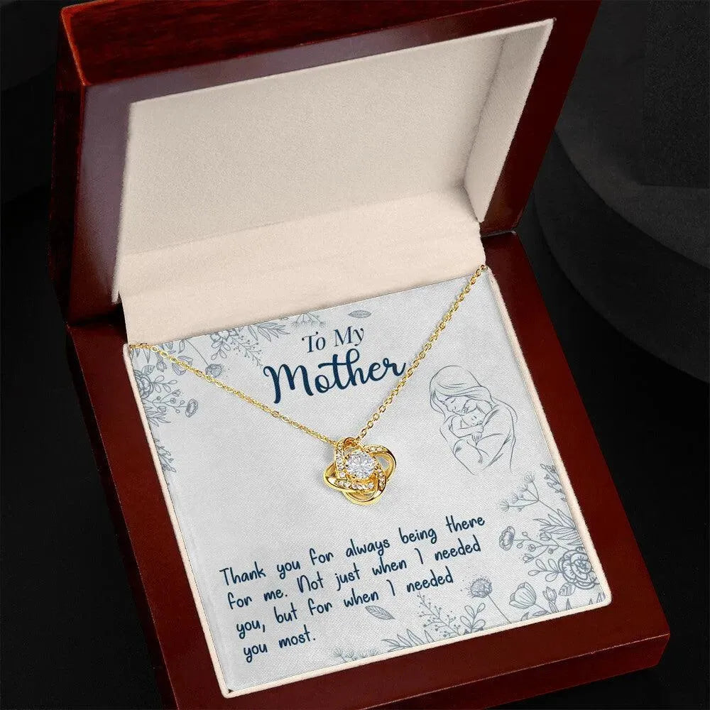 To My Mother, Thank You For Always Being There - Love Knot Necklace - Whatever You Like Shop