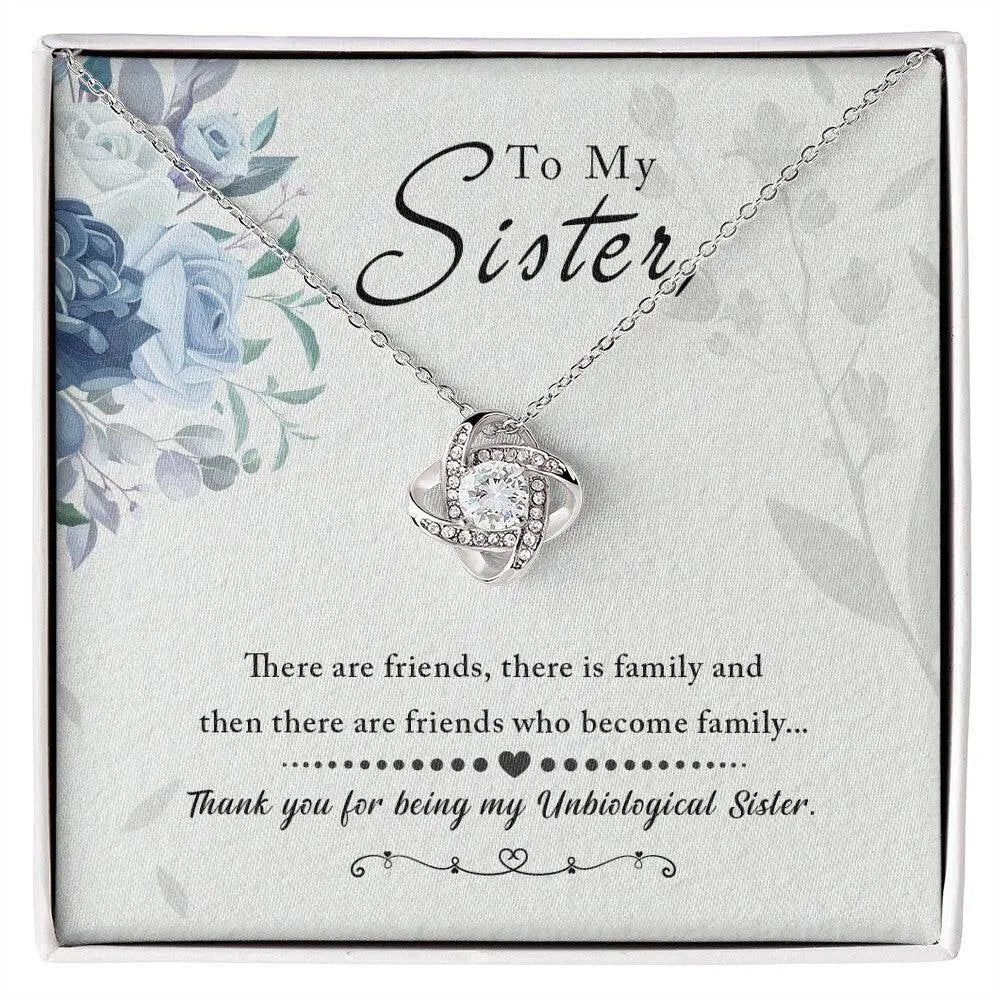 To My Sister, Thank You For Everything - Love Knot Necklace - Whatever You Like Shop