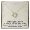 To My Unbiological Sister, Sister By Heart - Love Knot Necklace - Whatever You Like Shop