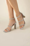 Top Guy DEVIN-1 Silver Rhinestone Heels - Whatever You Like Shop