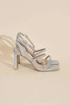 Top Guy DEVIN-1 Silver Rhinestone Heels - Whatever You Like Shop