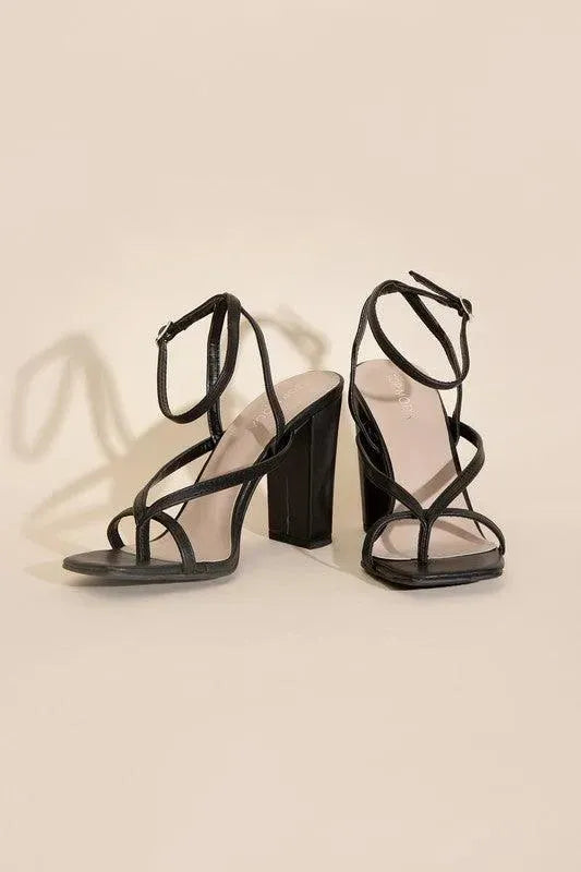 Top Guy NILE-5 Thong Strappy Heels - Whatever You Like Shop