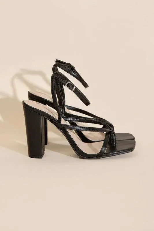 Top Guy NILE-5 Thong Strappy Heels - Whatever You Like Shop