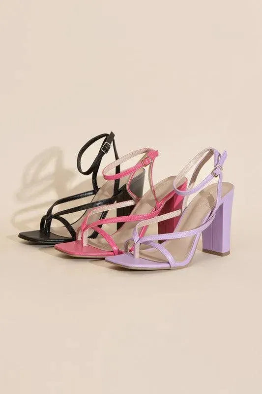 Top Guy NILE-5 Thong Strappy Heels - Whatever You Like Shop