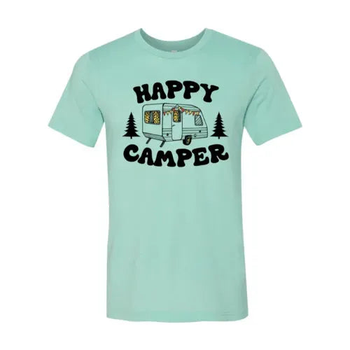 Women's Happy Camper T-shirt Delivered in 12 Days - Whatever You Like Shop