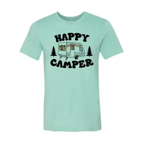 Women's Happy Camper T-shirt Delivered in 12 Days - Whatever You Like Shop