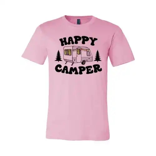 Women's Happy Camper T-shirt Delivered in 12 Days - Whatever You Like Shop