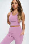 Women's Two Piece Activewear Set Cut Out Detail - Whatever You Like Shop